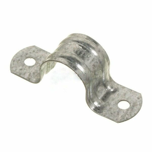 American Imaginations 0.5 in. 2 Hole Conduit Strap Clamp Curved Galvanized Steel AI-36625
